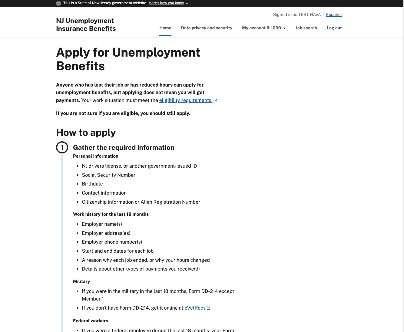 New Jersey Unemployment Insurance Modernization